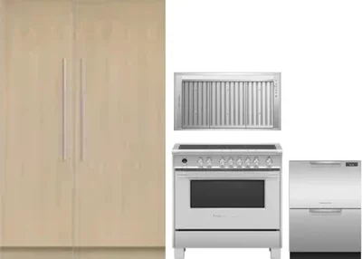 5 Piece Package Includes Refrigerator, Freezer, Range, Hood And Dishwasher